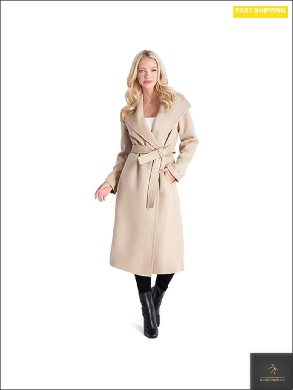 Tahari Women's Fitted Tweed Coat with Removable Belt